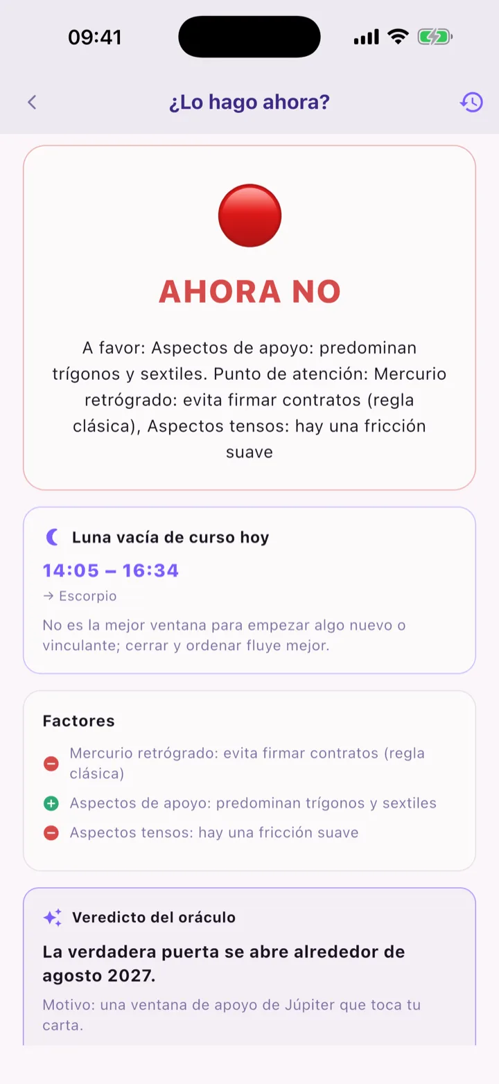 Pantalla de apoyo para decisiones rápidas