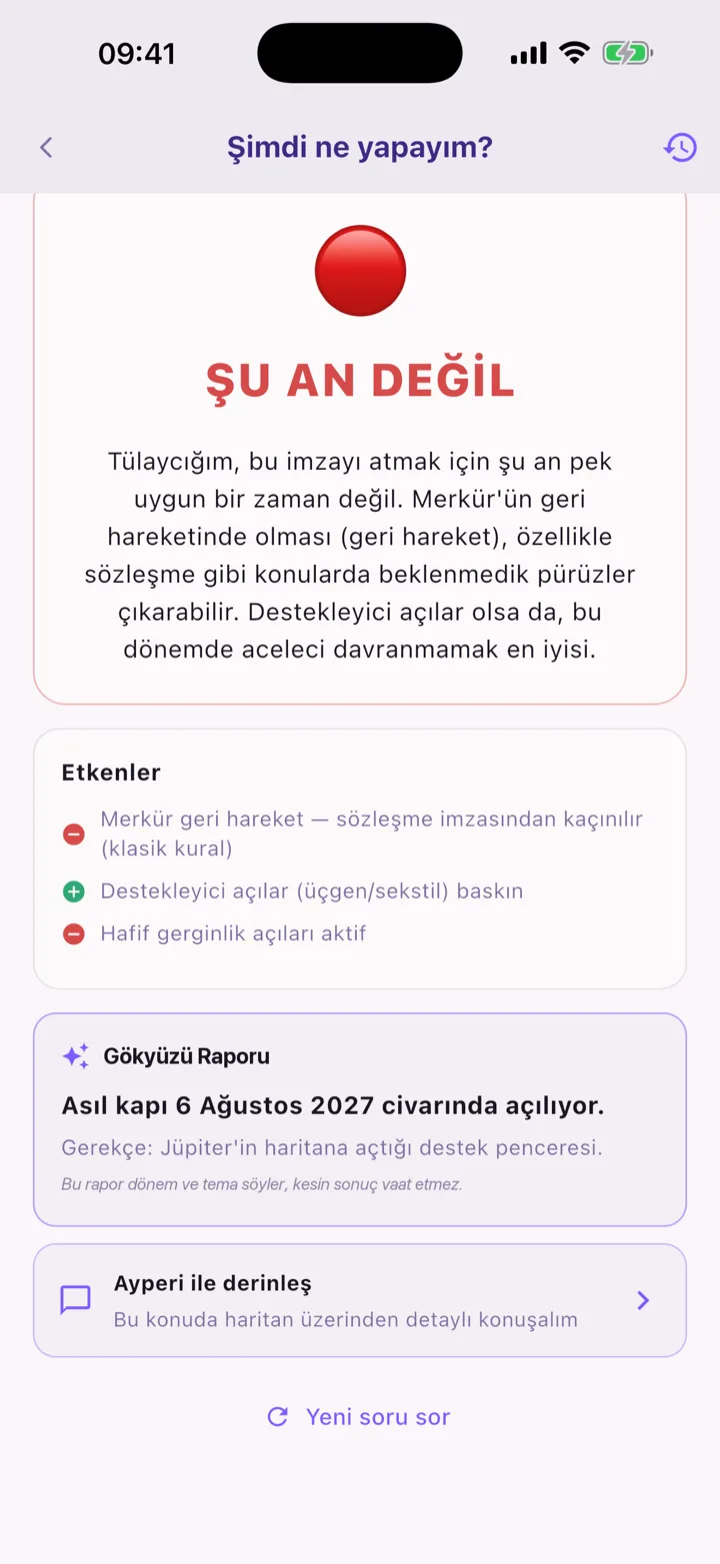 Hızlı karar desteği ekranı